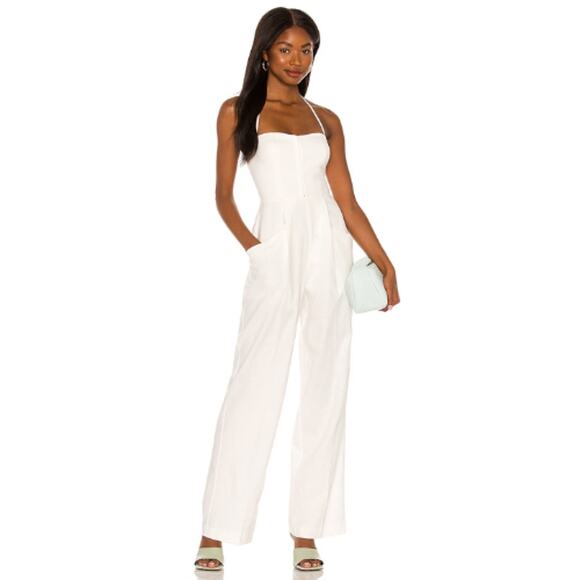 L'academie Gianna  Jumpsuit in Off White NWT Size Small - Picture 1 of 3